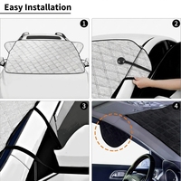 Pare-soleil de pare-brise de voiture en matériau PEVA, design pliable, protection contre les intempéries, protection hivernale, tailles personnalisées disponibles