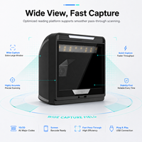 Lecteur de codes-barres 2D et QR NORGEE pour ordinateur de bureau avec interface USB - Scan omnidirectionnel pour point de vente