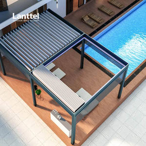 <span class=keywords><strong>6x3</strong></span> Pérgola Bioclimatique Aluminio Sunroom Techo retráctil Rejilla ajustable con luz LED Pantalla con cremallera para jardín al aire libre - Product Image 5