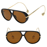 Lunettes de soleil pilote à monture large DL PC avec protection UV, style sportif pour adultes unisexes