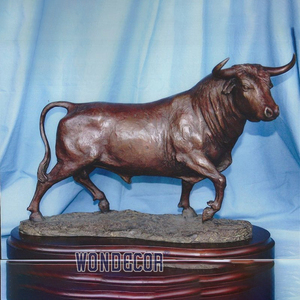 Wondecor المعادن الحيوان زخرفة الحلي البرونزية الثور النحت - Product Image 2