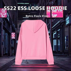 Vintage Winter Front and Back Letter Printed Fleece Hoodie Sweatshirt Large Size Loose Casual Unisex - Product Image 2