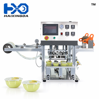 Machine de scellage automatique de films en rouleau, scelleuse thermique pour gobelets et barquettes, pour l'emballage de contenants alimentaires en plastique (yaourt, jus, sauces)