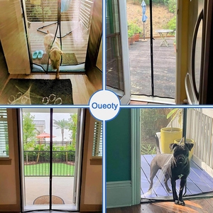 Tenda magnetica a maglia per finestre con magneti in poliestere maglia <span class=keywords><strong>tende</strong></span> per porte - Product Image 2