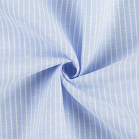 Tissu en stock rayé tissé teint en fil, respirant et écologique, 55 % lin 45 % coton, pour chemises formelles, décontractées, uniformes, homme, femme, enfant