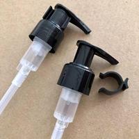 Pompe à lotion noire 24/410 28/410 gauche/droite avec matériau PP et clip en plastique