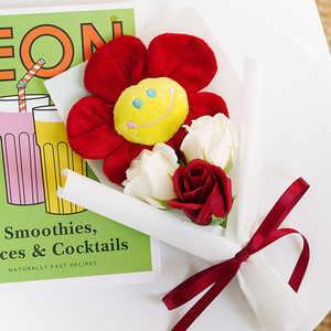 Dibujos animados Smiley sol flor jabón flor ramo jardín de infantes graduación vacaciones Día del maestro celebración ramo creativo - Product Image 4