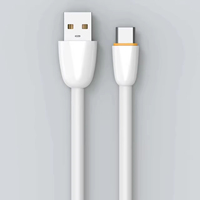 Kabel USB 3.0 Tipe-C Pengisian Cepat 3A Ramah Lingkungan Premium Konduktor Tembaga Murni Selubung TPE/Silikon Kompatibel dengan Kamera Ponsel
