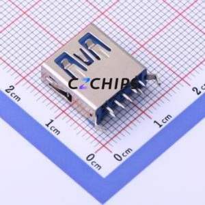 KH-3.0AF180WJ-13.7JB USB Connector Through hole Component (THT) Connector Type-A USB 3.0 Female Through Hole - Product Image 2