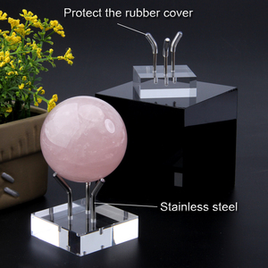 Bán Buôn 6*6*6.7 Cm Thép Không <span class=keywords><strong>G</strong></span>ỉ Acrylic Pha Lê Bóng Chủ Đứng Hiển Thị Giá Cho Hóa Thạch Khoáng Chất Đá Hình Cầu Trong Các Cửa Hàng - Product Image 6