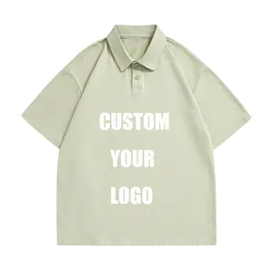240G 100% cotone estate maniche corte Logo personalizzato uomo Polo oversize golf Plus Size t-shirt da uomo polo