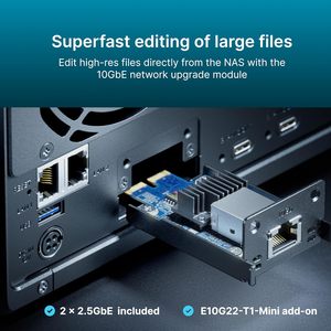 <span class=keywords><strong>Synology</strong></span> DiskStation DS1525+ de 5 Bahías, AMD Ryzen V1500B, 8 GB DDR4 ECC SODIMM, Compatible con SSD M.2 NVMe SATA, Almacenamiento Conectado a la Red - Product Image 3