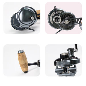 بكرة صيد معدنية عالية الجودة ومتينة للمياه العذبة والمالحة بنسبة تروس 6:3:1، بكرة صيد للصيد بالجيجنج، بكرة أسطوانية لصيد سمك الغروبر والمارلين - Product Image 3