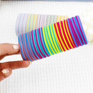 Vente en gros de bandes élastiques boîte de couleurs mélangées 5cm cheveux cravates sans trace mode élastiques pour les filles - Product Image 2