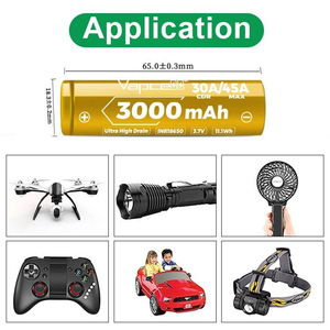 베스트 셀러 Vapcell U30 <span class=keywords><strong>18650</strong></span> <span class=keywords><strong>3000mah</strong></span> 리튬 이온 배터리 3.7V 리튬 이온 <span class=keywords><strong>18650</strong></span> 충전식 배터리 전동 공구 - Product Image 5