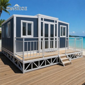 บ้านสำเร็จรูป SUNRISE ขนาด 20 ฟุต 40 ฟุต บ้านคอนเทนเนอร์ 2 ชั้น บ้านโมเดิร์นแบบถอดประกอบได้ บ้านคอนเทนเนอร์หรูหรา โรงแรม 2-3 ห้องนอน วิลล่า - Product Image 1