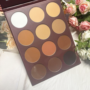 Paleta de Polvos Compactos Mate para Contorno Facial de 12 Colores, Marca Privada - Product Image 6