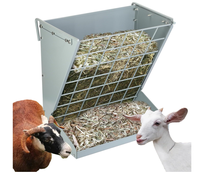 Alimentador de heno de cabra de acero galvanizado desmontable de gran capacidad, comederos para ovejas y cabras, producto de fabricación de chapa metálica