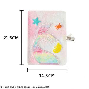 Carnet Secret Moelleux pour Filles, Journal de Dessin et d'Écriture Doux, Thème Sirène, avec Serrure et Clés - Product Image 6