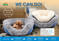Petstar — canapé en plastique écologique pour animaux domestiques, coussin chaud, produit recyclable pour chiens