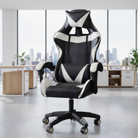 Chaise de jeu ergonomique moderne, chaise d'ordinateur pivotante populaire avec fonction rotative, pliable pour la maison et le bureau