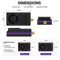 Transmisor de Video FPV Descboost 7.2G VTX 10W de Alta Potencia, Módulo de Enlace de Video Inalámbrico de Largo Alcance de 64 Canales con Antena