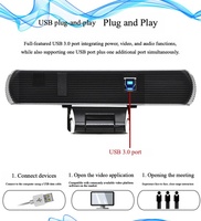 Kamera Konferensi 4K OEM ODM Langsung dari Pabrik, Webcam USB Sudut Lebar 120°, AI Auto Framing, 2 Mikrofon USB3.0 untuk Rapat dan Siaran Langsung