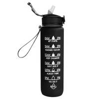 Bouteilles d'eau en plastique avec marqueur de temps pour salle de sport Tritan givré fantaisie à boire sans BPA