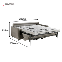 Canapé convertible double usage EN12520, canapé moderne en tissu 3 places, canapé pliable pour salon, chambre à coucher, canapé-lit avec matelas