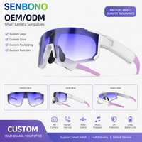 Lunettes de cyclisme intelligentes M95 avec caméra HD 8MP 1080P, traduction IA en temps réel, étanchéité IPX-4, chargement magnétique et appels vidéo Bluetooth