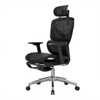 Chaise de bureau en maille contemporaine confortable pour longues périodes de travail assis, idéale pour le télétravail, avec dossier inclinable et hauteur réglable