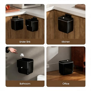 Cubo de Basura Moderno para Cocina, de Pared, Gran Capacidad, con Tapa, para Colgar en la Encimera, Especializado para Desechos de Alimentos, Ecológico - Product Image 6
