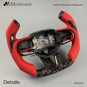 Volante Deportivo Personalizado de Fibra de Carbono Forjado Rojo Estilo F1 para Dodge Charger Challenger Hellcat SRT R/T GT SXT 2013-2023 - Product Image 3