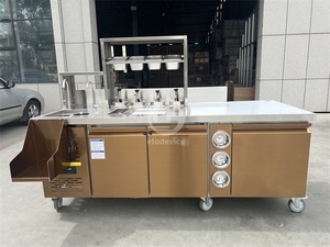 Comptoir de préparation de Bubble Tea à lumière bleue – Équipement professionnel pour salons de thé et magasins de thé au lait - Product Image 2