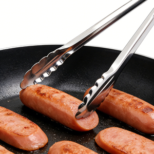 Pinzas para Servir Alimentos de Acero Inoxidable con Cierre de Hebilla, Resistentes al Calor, Utensilios de Cocina, para Barbacoa al Aire Libre, Buffet de Hotel - Product Image 4