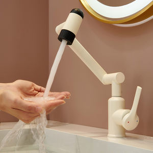 Robinet de lavabo moderne à une poignée <span class=keywords><strong>en</strong></span> acier inoxydable, nouveau chat porte-bonheur blanc lait, bras mécanique vert <span class=keywords><strong>militaire</strong></span>, pluie douce, hôtels - Product Image 5