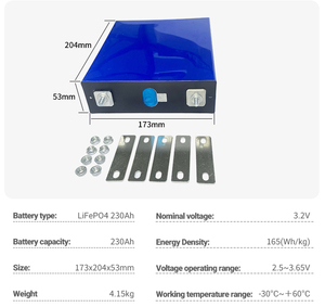 Cellule lithium-ion prismatique LiFePO4 de haute performance REPT 230Ah 3.2V 230Ah Grade A+ appliquée aux projets solaires domestiques hors réseau - Product Image 2