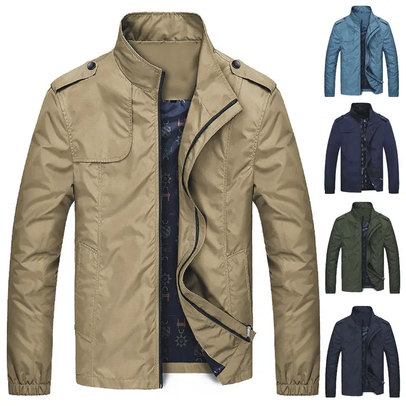 Wholesale New Autumn Casual Jacket Coat Men's Fashion Washed Windproof Jackets Male Coats