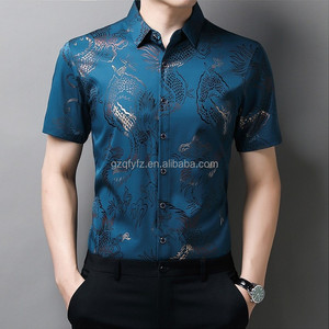 <span class=keywords><strong>เสื้อ</strong></span>เชิ้ตลำลองธุรกิจวินเทจสีขาวแขนสั้นฤดูร้อนต่อต้านริ้วรอยที่ไม่ใช่เหล็กลายทาง - Product Image 5