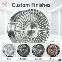 Jantes de voiture de luxe 21 pouces, argentées, multi-rayons, en alliage Sunburst pour Mercedes Classe S, BMW Série 7