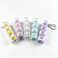 En gros, interrupteurs tactiles colorés, 4 emplacements, capuchons de touches transparents, porte-clés anti-stress, mini testeur d'interrupteurs de clavier, personnalisable