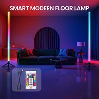 Projecteurs de Scène LED RGB 4FT avec Trépied Réglable IP33, Contrôle Sonore, Télécommande et Application, 16 Millions de Couleurs, Intensité Variable, pour Soirées DJ (Lot de 2)