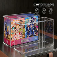 Boîte de présentation magnétique en acrylique sur mesure pour cartes à collectionner d'anime, boîte cadeau, épaisseur 5 mm, protection UV, aimant N52, support avec logo personnalisé