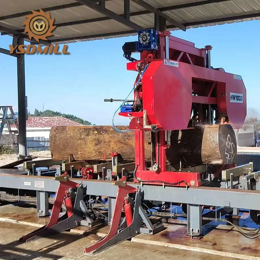Automatic horizontal style wood processing band sawmill