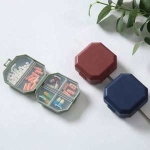 Boîte à pilules hebdomadaire JH Medibox avec logo personnalisé, en PP, résistante aux enfants, avec coupe-comprimés et protection de lame, vente directe usine - Product Image 2