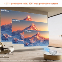 Projecteur Flixtone D9W Ultra 3000 ANSI Lumens avec Android 12.0 3+128G, mise au point automatique, 1080p, projecteur domestique