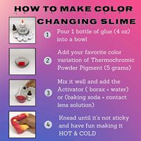 Pigments thermochromiques activés par la température pour slime changeant de couleur, nail art, gobelets, bijoux en résine, t-shirts, chaussures