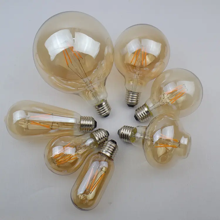 Antieke Edison-Stijl Gloeilampen St58 St64 A19 T30 T45 G80 G95 G125 110V 220V Vintage Led Gloeilamp