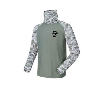 Chemise de pêche à capuche multi-scénarios, blocs de couleur, unisexe, protection <span class=keywords><strong>UV</strong></span> UPF, résistante à l'eau, résistante à l'usure, haut de protection pour la pêche - Product Image 2