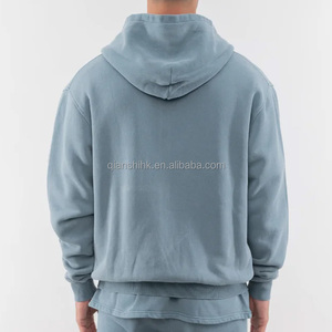 Sweat à capuche zippé lourd 100% coton Design personnalisé Streetwear Hoodie Fabricant French Terry Sweat à capuche zippé surdimensionné - Product Image 5
